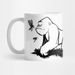 Gorilla with dragonflies Mug